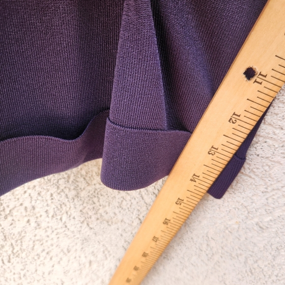 EXCLUSIVELY MISOOK Women's Cropped Wide Leg Pant Extra Large Navy Blue Stretch - Picture 8 of 11